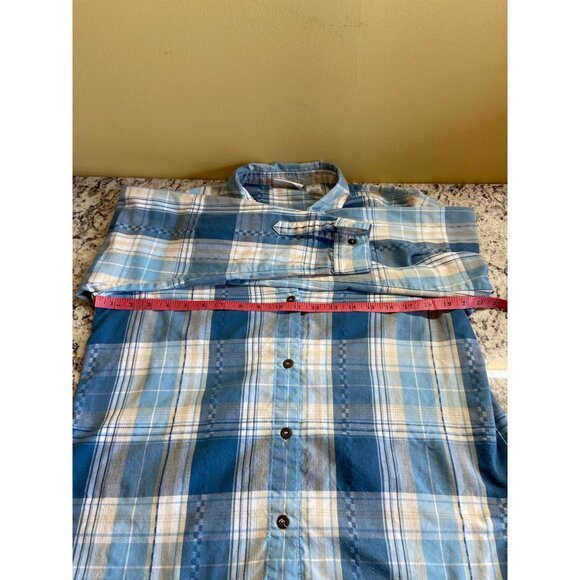Alfred Dunner Women Shirt Medium Blue Plaid Long Sleeve ButtonUp Preppy Academia - Picture 5 of 8